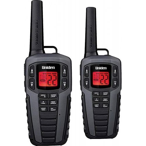  [아마존베스트]Uniden SX507-2CKHS Up to 50 Mile Range FRS Two-Way Radio Walkie Talkies W/Dual Charging Cradle, Waterproof, Floats, 22 Channels, 142 Privacy Codes, NOAA Weather Scan + Alert, Inclu