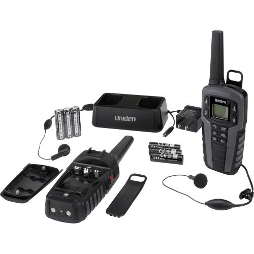  Uniden SX507-2CKHS Up to 37 Mile Range FRS Two-Way Radio Walkie Talkies WDual Charging Cradle, Waterproof, Floats, 22 Channels, 142 Privacy Codes, NOAA Weather Scan + Alert, Inclu