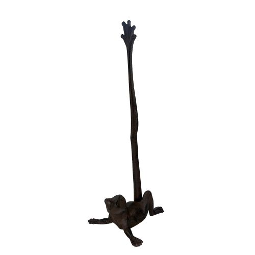  Unido Cast Iron Frog Paper Towel Toilet Roll Holder Free-Standing Organizer