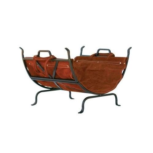  Uniflame UniFlame Decorative Firewood Rack with Removable Leather Log Carrier