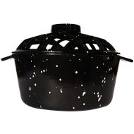 Uniflame Porcelain Coated Lattice Top Steamer Black with White Speckles