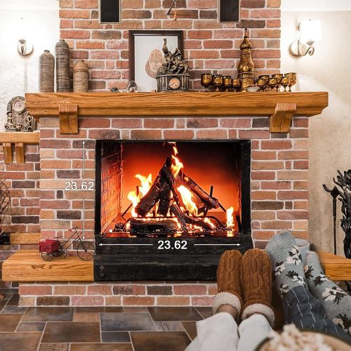  Uniflasy 10 Pcs Gas Fireplace Log Set, Ceramic Wood Fake Log for Firebowl, Propane & Natual Gas, Gas Inserts, Fireplaces, Fire Pits, Ventless, Electric Outdoor & Indoor Fireplace D