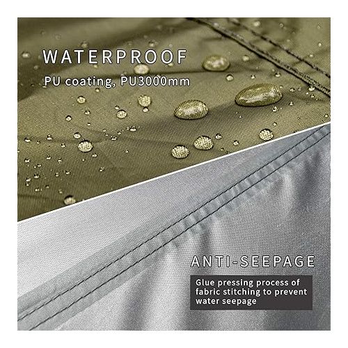  Unigear Hexagon Hammock Rain Fly,15x14FT/12x10FT Multifunctional Waterproof Camping Tarp,Lightweight and Compact Tent Tarp for Backpacking, Hiking, Traveling (Green, 12 x 10 ft)