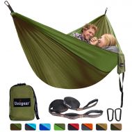 Unigear Hammock, Single & Double Camping Hammock, Portable Lightweight Parachute Nylon Hammock with Tree Straps for Backpacking, Camping, Travel, Beach, Garden