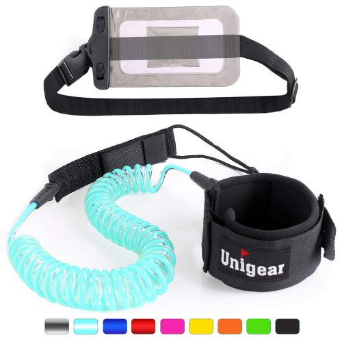 Unigear Premium 10 Coiled SUP Leash Inflatable Paddle Board Surfboard Leash with Waterproof Wallet