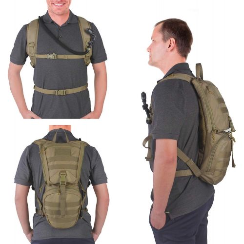  [아마존 핫딜]  [아마존핫딜]Unigear Tactical Hydration Pack Backpack 900D with 2.5L Bladder for Hiking, Biking, Running, Walking and Climbing