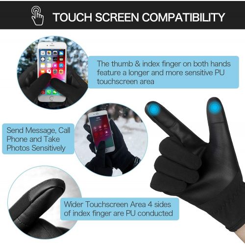  [아마존 핫딜] [아마존핫딜]Unigear Winter Gloves Waterproof Outdoor Touch Screen Gloves for Running, Walking, Cycling, Ridding and Driving for Men & Women