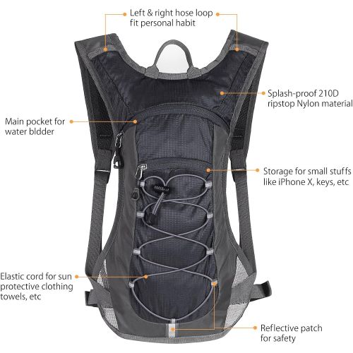  [아마존베스트]Unigear Hydration Pack Backpack with 70 oz 2L Water Bladder for Running, Hiking, Cycling, Climbing, Camping, Biking