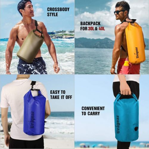  Unigear Dry Bag Waterproof, Floating and Lightweight Bags for Kayaking, Boating, Fishing, Swimming and Camping with Waterproof Phone Case