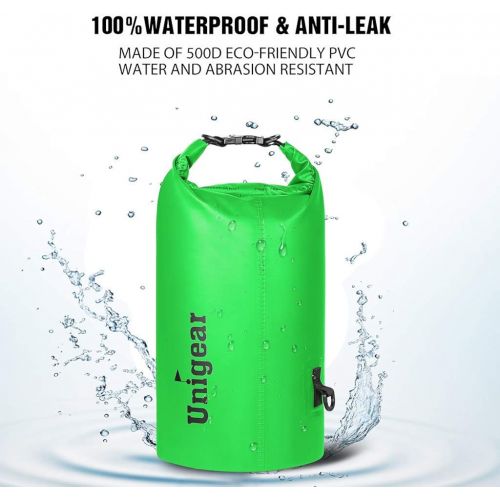  Unigear Dry Bag Waterproof, Floating and Lightweight Bags for Kayaking, Boating, Fishing, Swimming and Camping with Waterproof Phone Case
