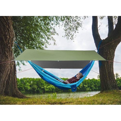  Unigear Hammock Rain Fly Waterproof Tent Tarp, UV Protection and PU 3000mm Waterproof, Lightweight for Camping, Backpacking and Outdoor Adventure