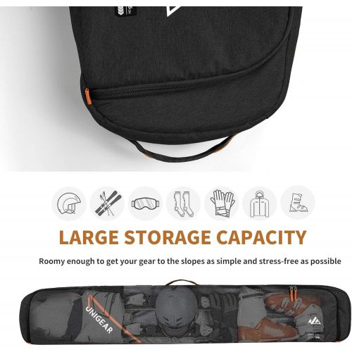  [아마존베스트]Unigear Ski Bag Snowboard Bag Reinforced Double Padding Bag, Perfect for Road Trips and Air Plane Travel for Snowboard, Goggles, Gloves, Ski Outdoor Camping, and Hiking Accessories