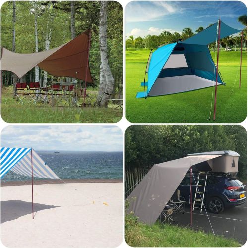  Unigear Telescopic Tent Pole Set of 2 Aluminium Pole for Tarp, Tent, Awning, Camping, Adjustable from 40 cm - 240 cm