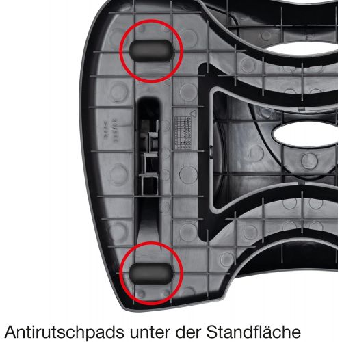  Unilux Fussauflage/Fussstuetze, hoehenverstellbar und rutschfest, schwarz