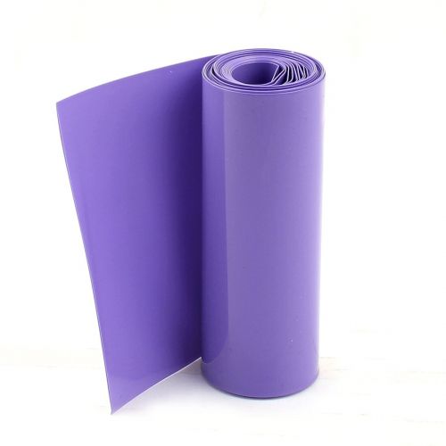  Unique Bargains Purple PVC Heat Shrink Tubing Wrap 85mm Flat Width 2m for 18650 Battery Pack