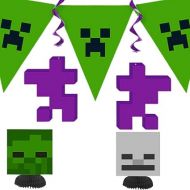 Multicolor Minecraft Decorating Kit (5 Pieces) - Exciting & Vibrant Party Decor, Perfect for Themed Birthday Parties & Gaming Events