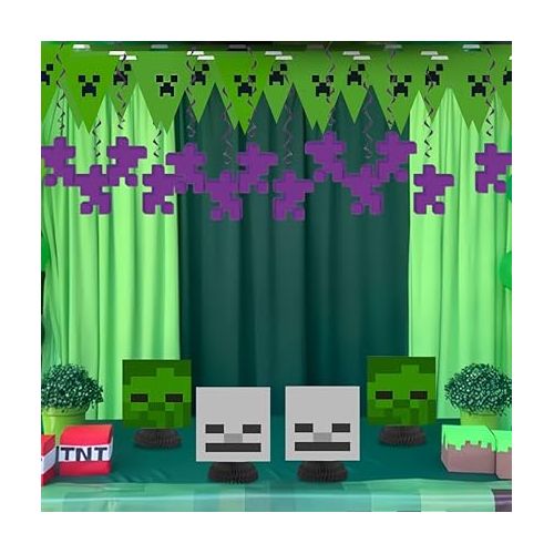  Multicolor Minecraft Decorating Kit (5 Pieces) - Exciting & Vibrant Party Decor, Perfect for Themed Birthday Parties & Gaming Events