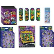 TMNT Teenage Mutant Ninja Turtles Birthday Party Supplies Bundle includes 8 Loot Bags, 8 Mini Skateboards, 8 Sticker Sheets,1 Dinosaur Sticker Sheet