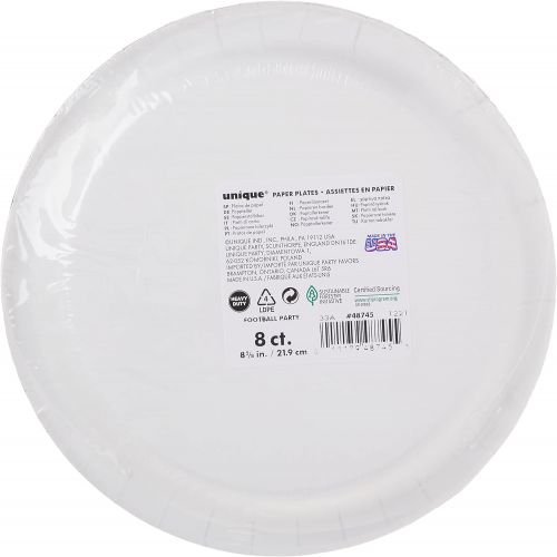  Unique Football Dinner Plates, 8ct