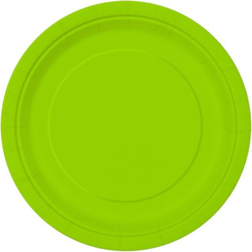  Unique party tableware Neon Green Dinner Plates, 16ct, 9