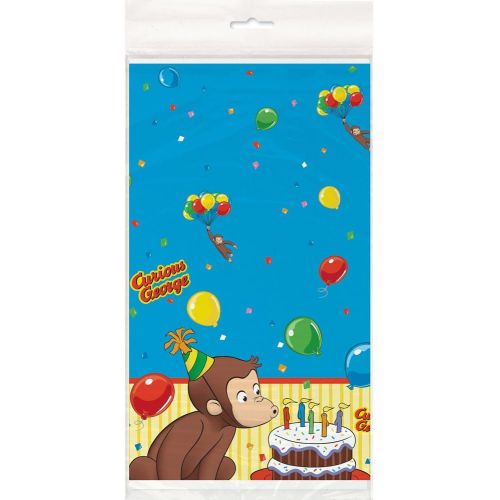  Unique Curious George Plastic Tablecloth, 84 x 54