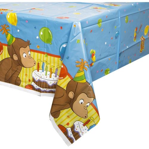  Unique Curious George Plastic Tablecloth, 84 x 54