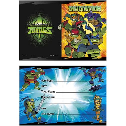  Unique Teenage Mutant Ninja Turtles Party Invitations, 8 Ct.