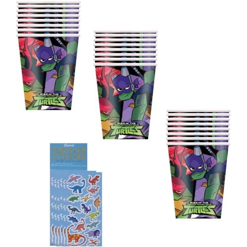  Unique TMNT Teenage Mutant Ninja Turtles Birthday Party Supplies Bundle includes 24 Paper Cups