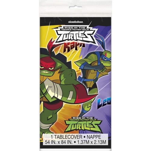  Unique Teenage Mutant Ninja Turtles Plastic Table Cover, 54 x 84, Multi Color (79303)