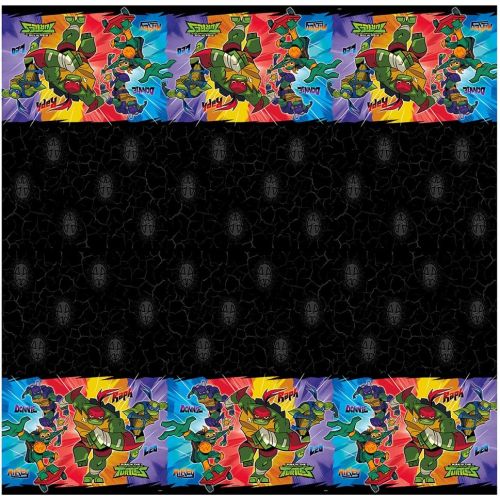  Unique Teenage Mutant Ninja Turtles Plastic Table Cover, 54 x 84, Multi Color (79303)