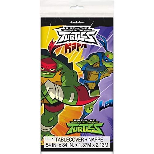  Unique Teenage Mutant Ninja Turtles TMNT Birthday Party Supplies Decoration Bundle Pack Includes Banner, Table Cover, Masks - 10 Pieces