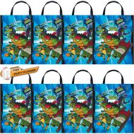 Unique Teenage Mutant Ninja Turtle 8 Count Tote Bags Kids Birthday, Superhero Themed Event, Movie Night, Halloween, Officially Licensed by Unique