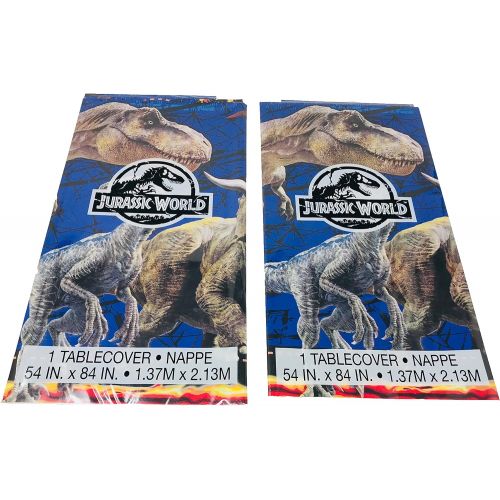  Unique Jurassic World Fallen Kingdom Plastic Tablecover Party Supplies, 2 Pack