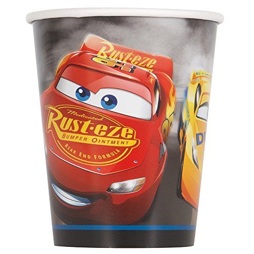  Unique Disney Cars 3 Paper Cups 8 Pcs