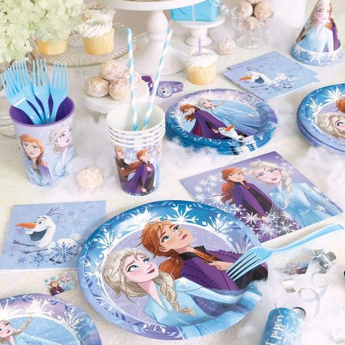  Unique Disney Frozen 2 Paper Beverage Napkins 16 Pcs, multi colored, one size