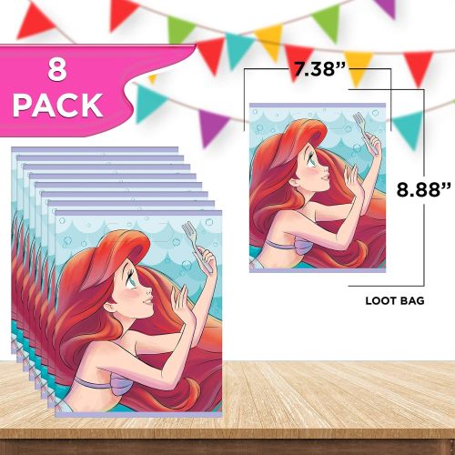  Unique The Little Mermaid Party Favor Bundle Tattoo Sheets, Party Hats, Blowouts, Loot Bags Kids Birthday, Underwater Themed Event, Halloween, Officially Licensed by Unique