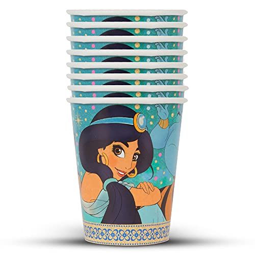  Unique Disney Aladdin Disposable Paper Cups 8 Pcs, 8 Count (Pack of 1), Multicolor