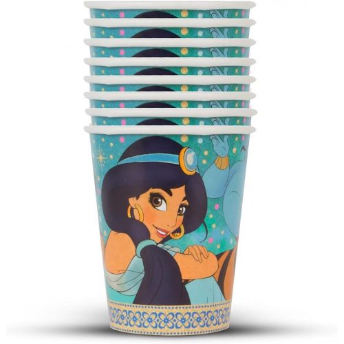  Unique Disney Aladdin Disposable Paper Cups 8 Pcs, 8 Count (Pack of 1), Multicolor