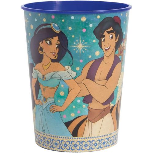  Unique Disney Aladdin Plastic Stadium Cup, 16 oz, blue/green