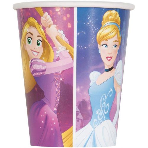  Unique Disney Princess Dream Big Paper Cups 8 Pcs, Multicolor, One Size