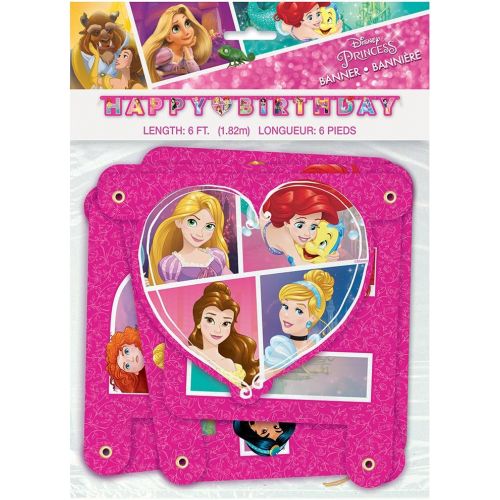  Unique Disney Princess Large Jointed Birthday Banner, 1 Ct, multi colored, one size
