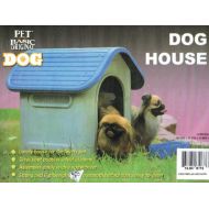 Unique Extra Durable Plastic Dog House Home Kennel Crate Blue Indoor & Outdoor Use