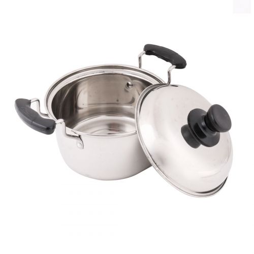  Unique Bargains Restaurant Stainless Steel Cooking Soup Porrige Stockpot Pot 10.2 Inches Length