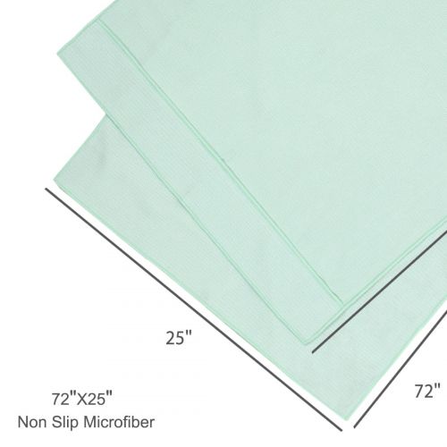  Unique Bargains 100% Microfiber Non-Slip Hot Yoga Mat Towel with Fit Corner Pockets，Super Absorbent, Durable, Machine Washable，72 x 25