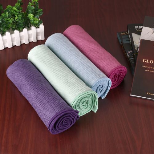  Unique Bargains 100% Microfiber Non-Slip Hot Yoga Mat Towel with Fit Corner Pockets，Super Absorbent, Durable, Machine Washable，72 x 25