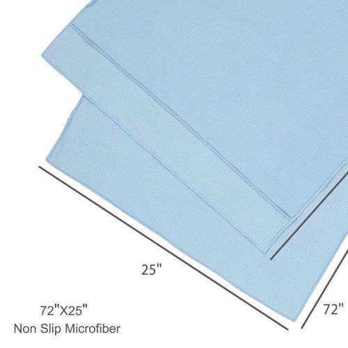  Unique Bargains 100% Microfiber Non-Slip Hot Yoga Mat Towel with Fit Corner Pockets，Super Absorbent, Durable, Machine Washable，72 x 25