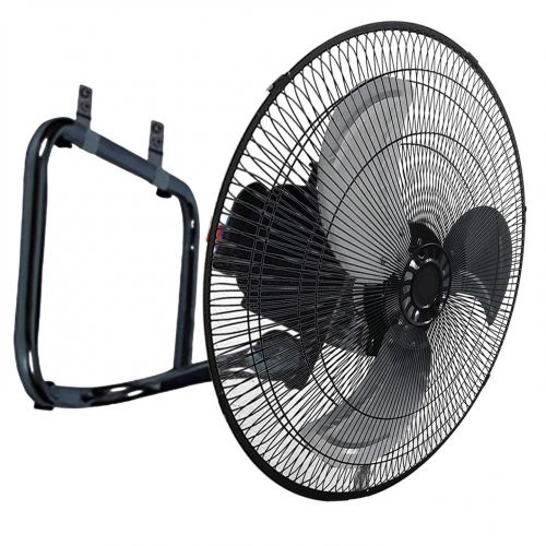  Unique Imports Premium Large High Velocity Industrial Floor Fan 18 Floor Stand Mount Oscillating - Cool Black & Silver