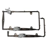 2x Premium 3D Fish and Fishing Reel License Plate Frame Cover Metal Frame by Unique Imports