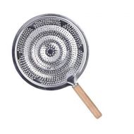 Unique Imports #1 Simmer Ring Heat Diffuser & Flame Tamer Quality Round Gas Stove Top Aluminum & Wood Handle (2)