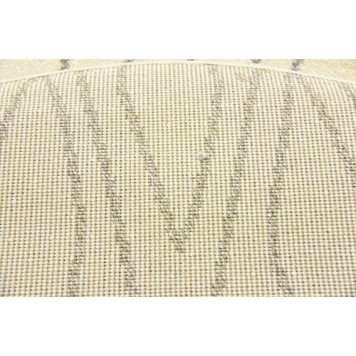  Unique Loom Fez Collection Moroccan Tribal Beige Round Rug (3 x 3)